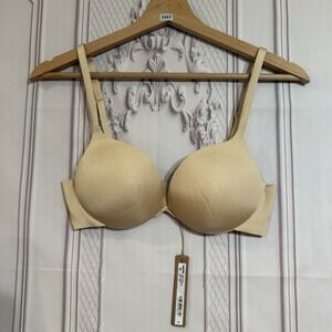 Skims Ultimate Push Up Plunge Bra In Sand Size 32C NWT $60